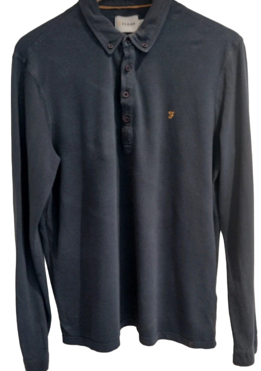 Pre Loved Farah Long Sleeve Polo